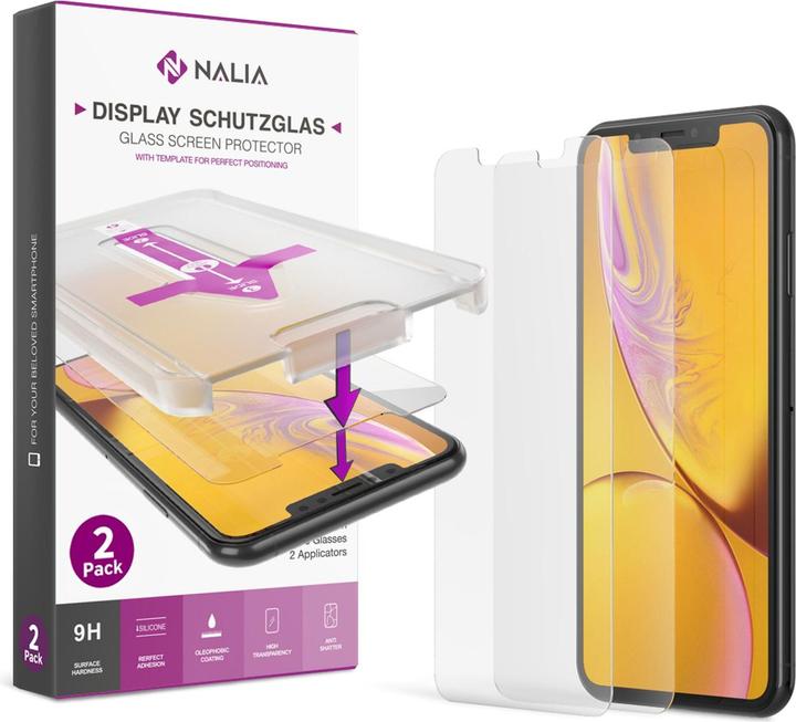 Produktbild Nalia Schutzglas & Applikator - Set (2x) (2 Stück, Apple iPhone 11)