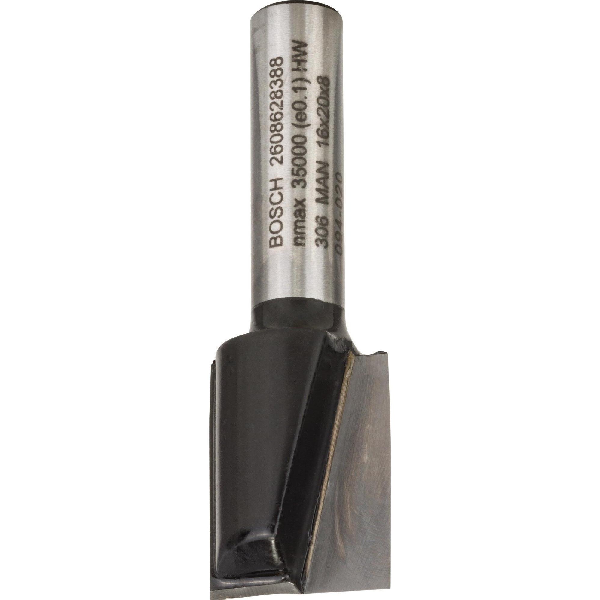 Bosch Professional Zubehör, Punte per fresa, Fresa per scanalature 8 mm, D1 16 mm, L 20