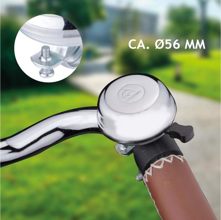 Actual product image Dunlop Bike bell classic silver