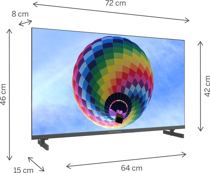 Image du produit Thomson Google TV 32 pouces QLED Côté (32", QLED, Full HD)