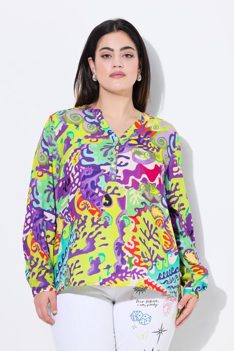 Produktbild Angel of Style Bluse, A-Linie, Korallen-Druck (44)