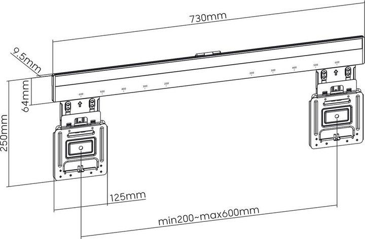 Image du produit myWall Supports muraux pour écrans plats (Mur, 37", 75 kg)