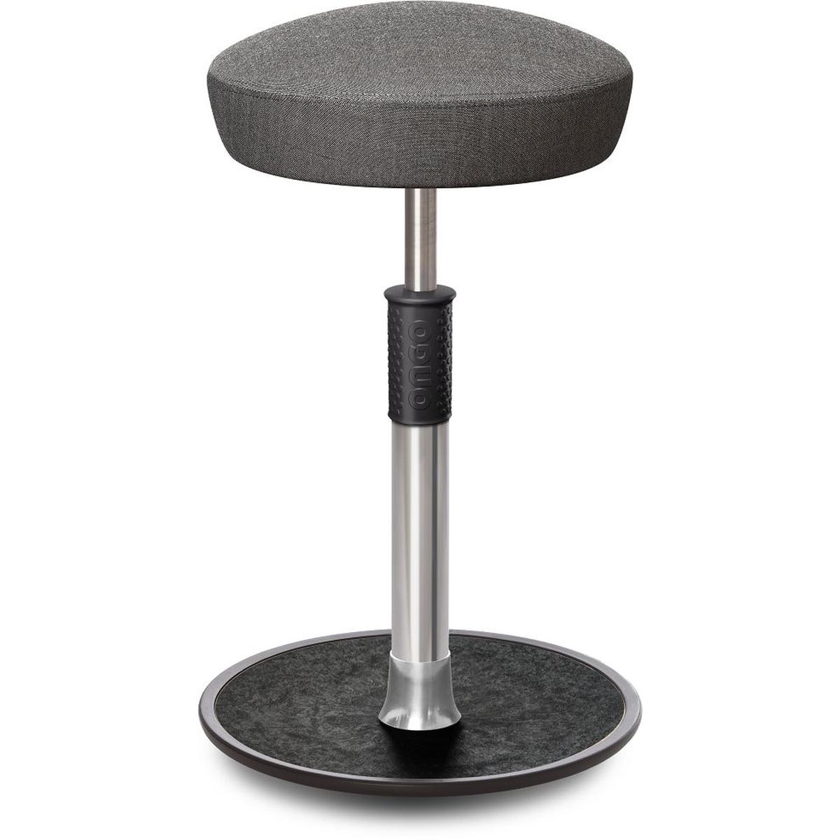 Ongo, Bürostuhl, Sitz- Stehhocker Free Tall Hutsitz kvadrat Remix Salz&Pfeffer Chrom /schwarz
