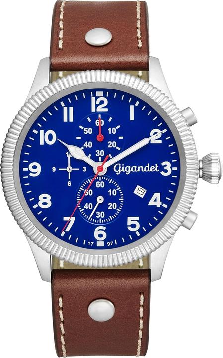 Image du produit Gigandet Chronographe pilote sportif étanche avec mouvement quartz japonais (Montre analogique, Montre de sport, Montre pilote)