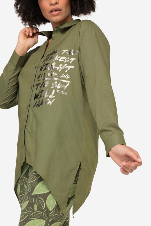 Immagine prodotto Janet & Joyce Hemdbluse, Voile, Seiten-Druck, Langarm, Zipfelsaum (58)