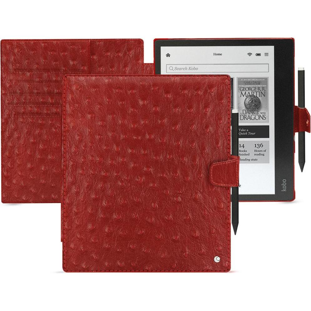 Noreve Lederschutzhülle Kobo Elipsa 2E, eReader Zubehör, Rot