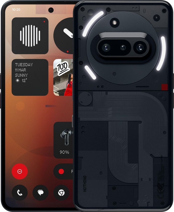 Nothing Phone (3a) (256 GB, Black, 6.77", Dual SIM, 50 Mpx, 5G)