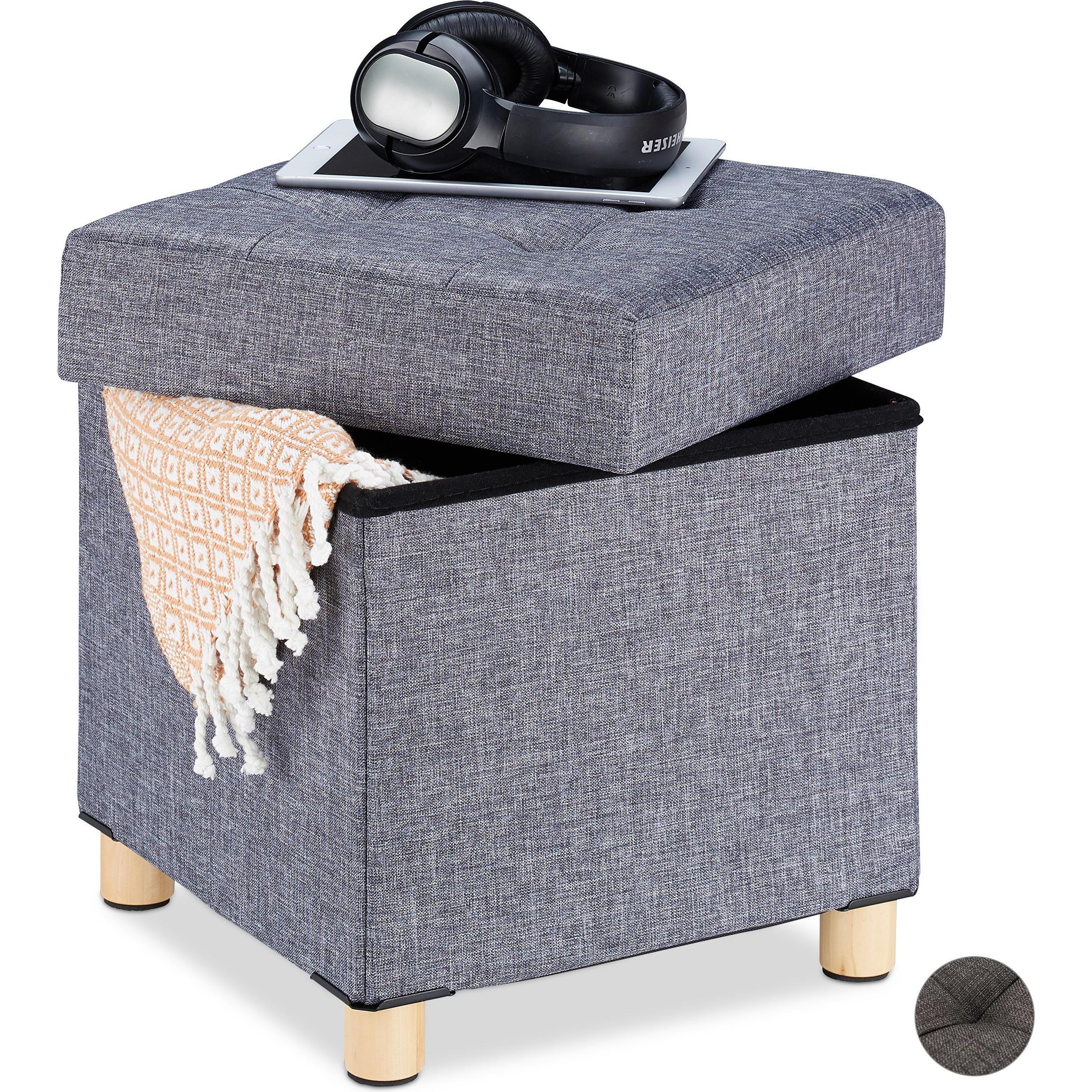 Relaxdays, Hocker + Pouf, Sitzhocker