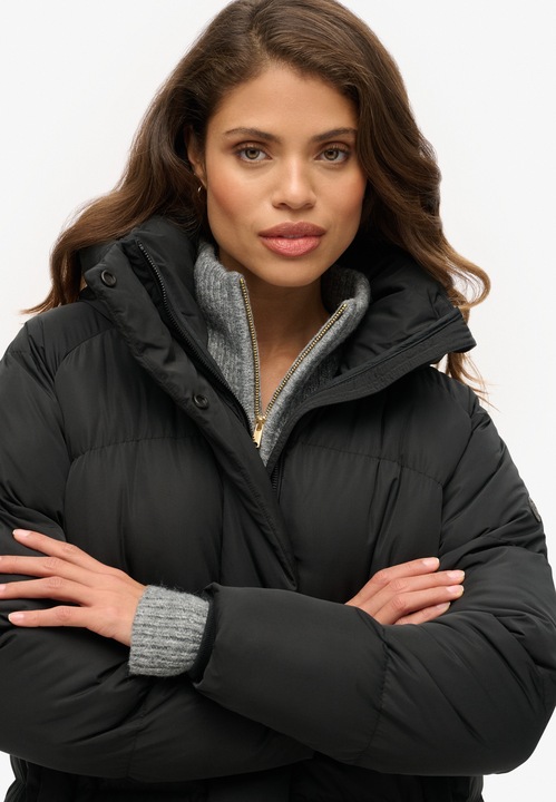 Produktbild Superdry lange daunenjacke it kapuze, daen (M)