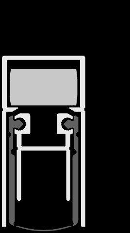 Produktbild Athmer Türdichtung Schall-Ex® DUO L-15 WS 1-382 2-seitig Länge 958 mm Aluminium silberfarben eloxiert Ho...