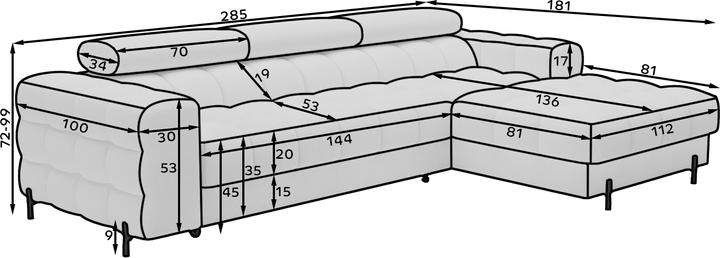 Produktbild ELTAP Felro (3-Sitzer, Ecksofa)