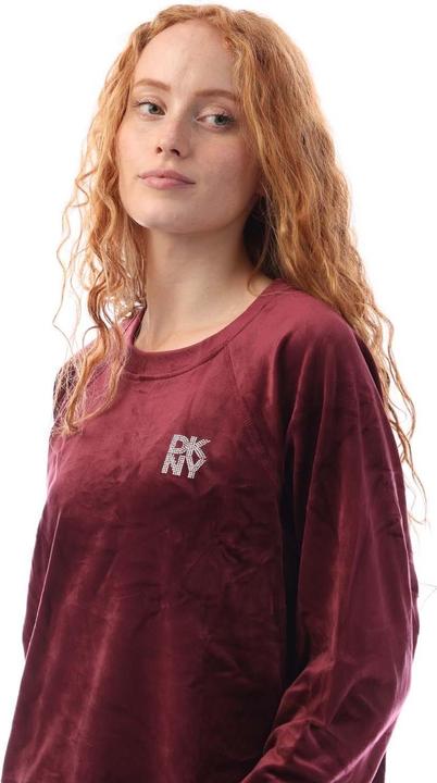 Produktbild DKNY Sweatshirt Rundhalsausschnitt Velours (S)