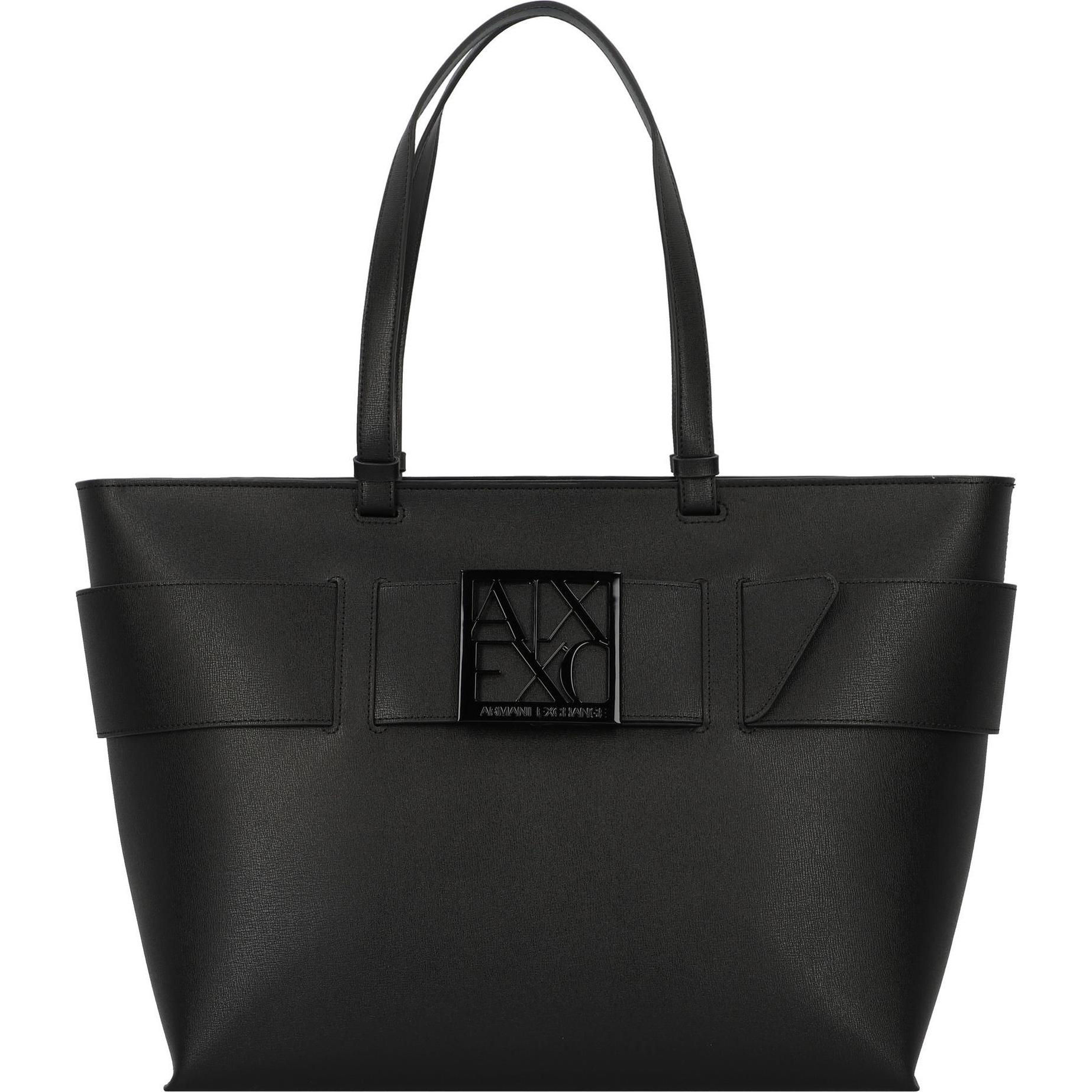 Armani Exchange, Tasche, Shopper Tasche 34.5 cm, Schwarz, (11 l)