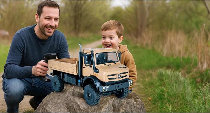 Actual product image Jamara Kids Mercedes -Benz Unimog U5023 1:14 beige 2,4GHz
