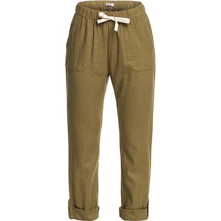 Roxy, Damen, Badehose, Women's On The Seashore Linen Cargo Trousers, Grün, (M)