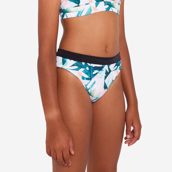 Actual product image Olaian Bikini-Hose Mädchen 900 Buddy rosa/geblümt