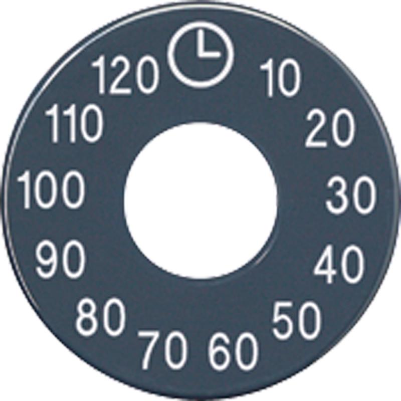 JUNG Drehknopf Zeitschalt sw glz SKS11120-20, Taster + Schalter, Grau