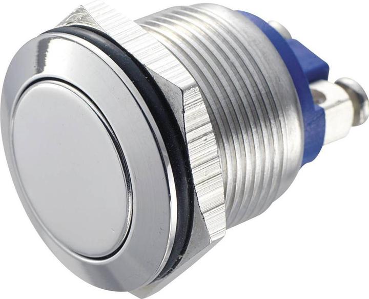 Actual product image Tru Components 701270 GQ 19F-S Vandal-resistant pushbutton 48 V/DC 2 A 1