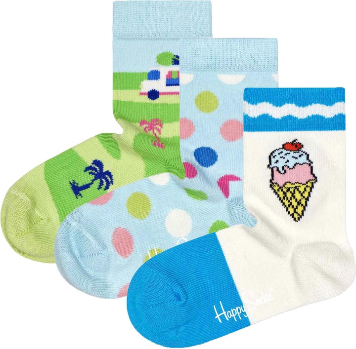 Actual product image Happy Socks Ice Cream Gift Set (pack of 3, 33 - 35)