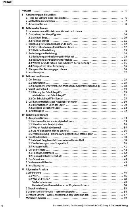 Actual product image Bernhard Schlink: Der Vorleser (German, Dr Gesine Heddrich, 2020)