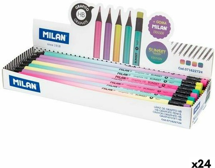 Immagine prodotto Matita rotonda HB con gomma Sunset (24 pezzi) (2.20 mm, HB, 24 x)