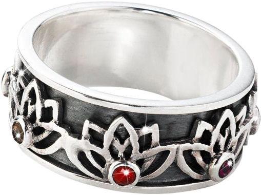 Produktbild CM ASR Ring Lotus mit Edelsteinen, SI925 (Grösse: 19) (19)