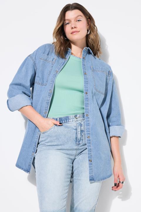 Immagine prodotto Studio Untold Camicia di jeans dal taglio oversize con collo da camicia (50, 52)