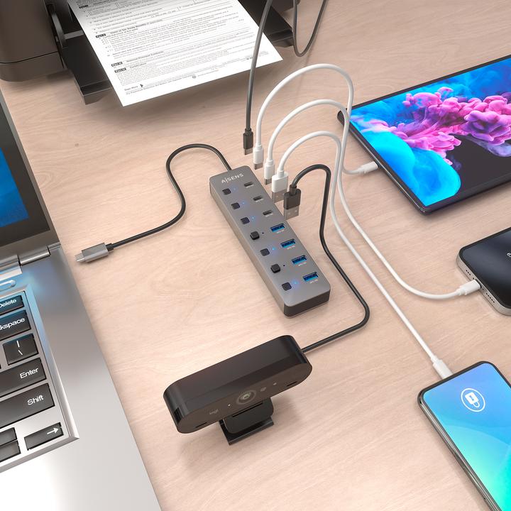 Produktbild Aisens ASUC-8P044-GR (USB-C, 8 Ports)