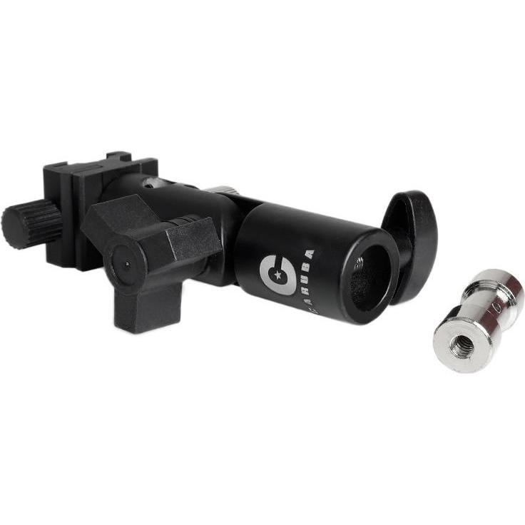 Caruba Girevole con spigot (Adattatore per stativo), Accessori per treppiedi, Nero