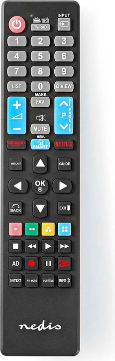 Image du produit Nedis Télécommande de remplacement Compatible avec : LG Fixe Nombre d'appareils : 1 Netflix Unisexe (Télécommande spécifique à l'appareil, Miracast)