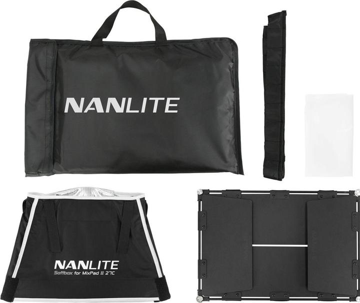 Produktbild Nanlite Barndoor w/ Softbox And Eggcrate Grid (Mixpad II 27C) (NL-BD-MPII27C) (Softbox)