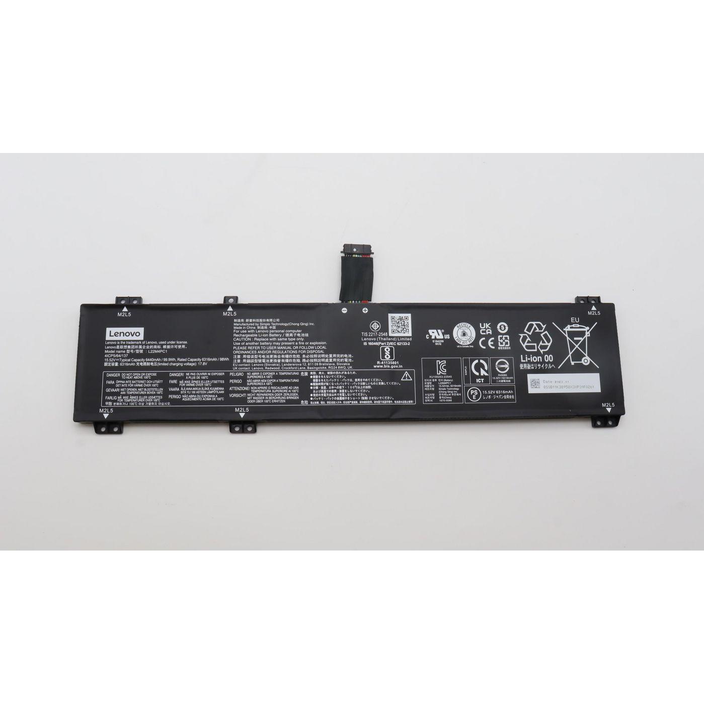 Lenovo 99Wh 4-cell laptop battery (4 Zellen), Notebook Akku