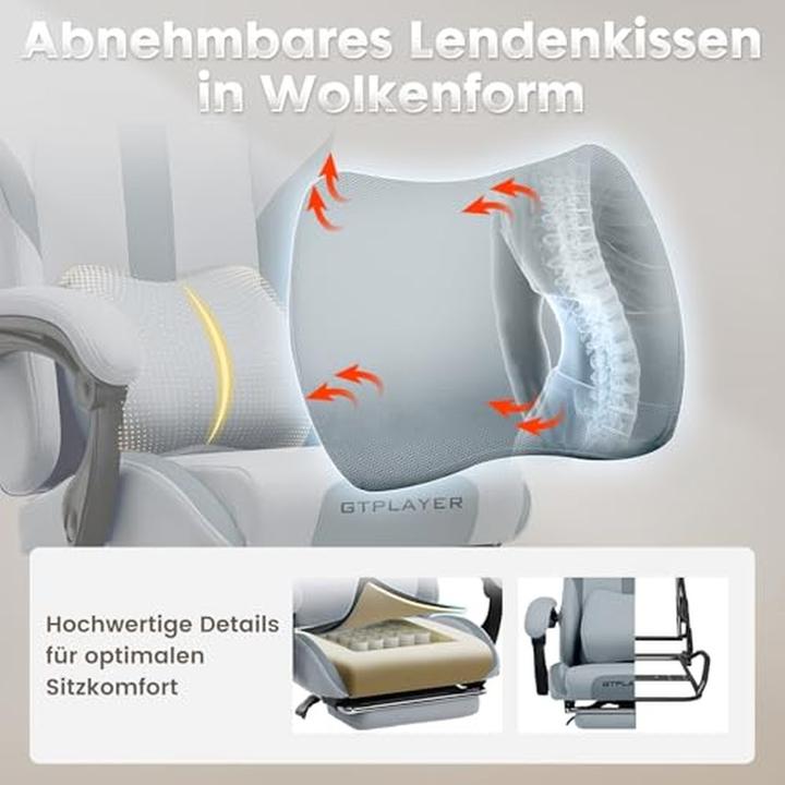 Produktbild Gtplayer Sedia da Gaming con Poggiatesta e Cuscino Lombare