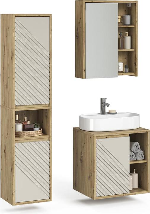 Produktbild Vicco Badmöbel-Set Viola, Artisan-Eiche, 3 Teile