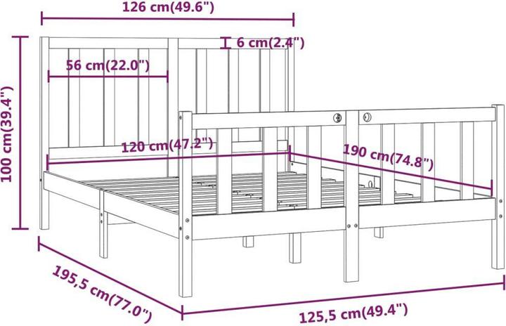 Produktbild vidaXL Gundolf (120 x 190 cm)