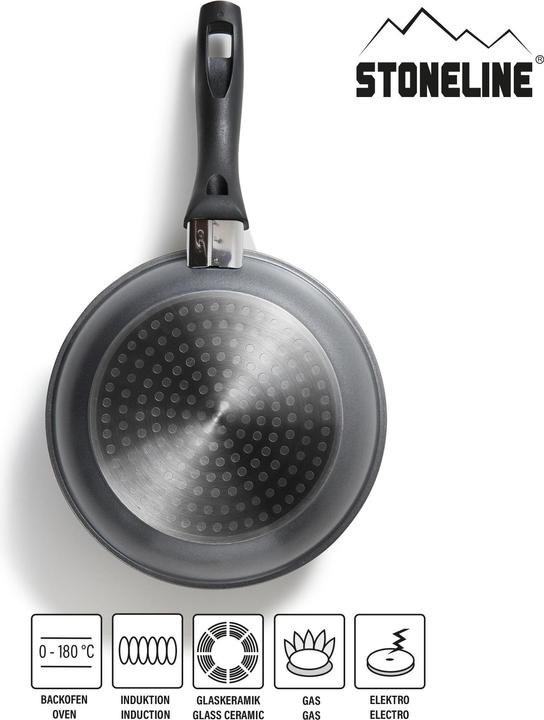 Produktbild Stoneline Pan 6840 Frying, Diameter 20 cm, Suitable for induction hob, Fixed handle, Anthracite (Bratpfanne, Aluminium, 20 x 8 cm)