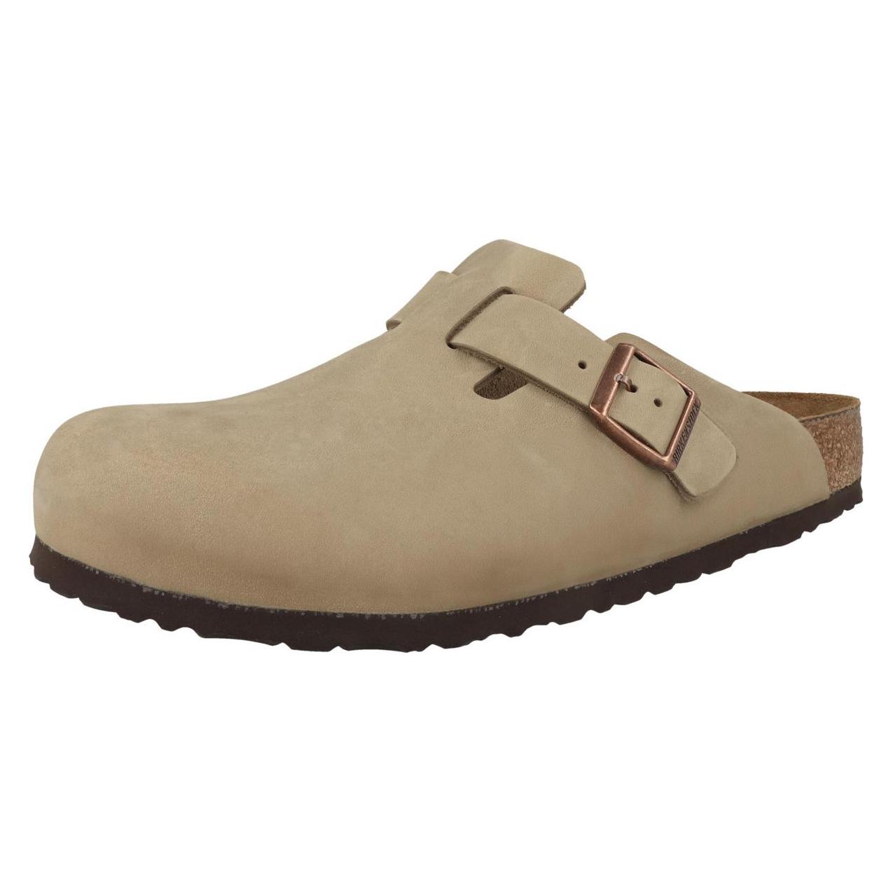 Birkenstock, Unisex, Sandalen, Clogs Boston Nu Oiled Sfb, Beige, Braun, (40)