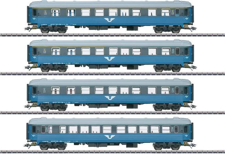 Actual product image Märklin 43787 H0 Set of 4 SJ B1 Passenger Cars (Track H0)