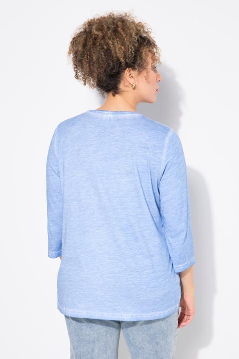 Produktbild Ulla Popken Shirt, Statementstickerei, Classic, Rundhals, 3/4-Arm (46, 48)