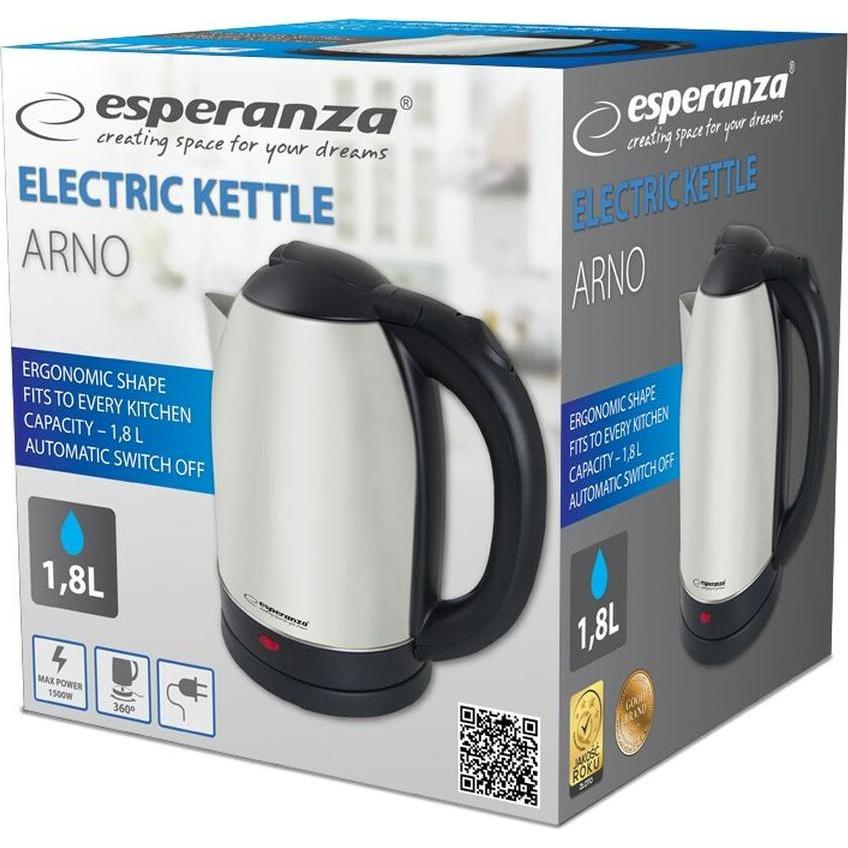 Thumbnail - Esperanza EKK135X Wasserkocher 1 8 L 1500 W Inox, Wasserkocher, Silber