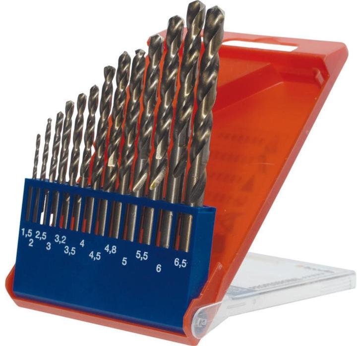 Actual product image kwb COBALT Twist drill set 13 pcs. (1.5 mm, 2 mm, 2.5 mm, 3 mm, 3.5 mm, 4 mm, 4.5 mm, 5 mm, 5.5 mm, 6 mm, 6.5 mm, 3.3 mm, 4.2 mm)