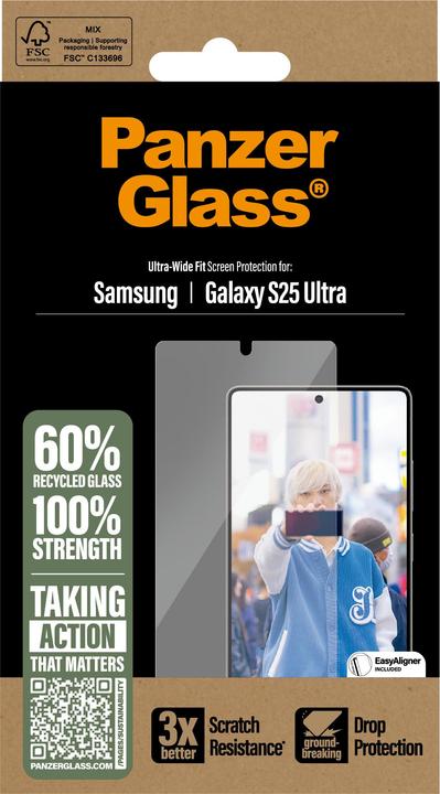 Produktbild PanzerGlass Ultra Wide Fit (1 Stück, Samsung Galaxy S25 Ultra)