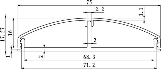 Produktbild Multibrackets Aluminium Kabelkanäle (Kabelkanal, 110 cm)