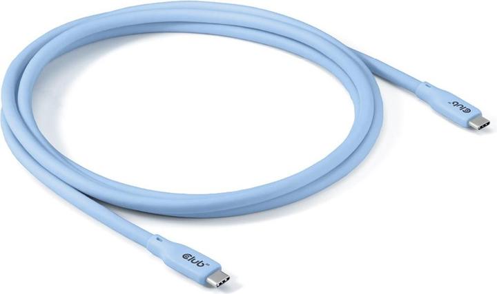 Actual product image Club 3D Club3D Lifestyle USB-C cable PD 240W,20Gbps 2m blue pc/st retail (2 m, USB 4.0, 240 W)