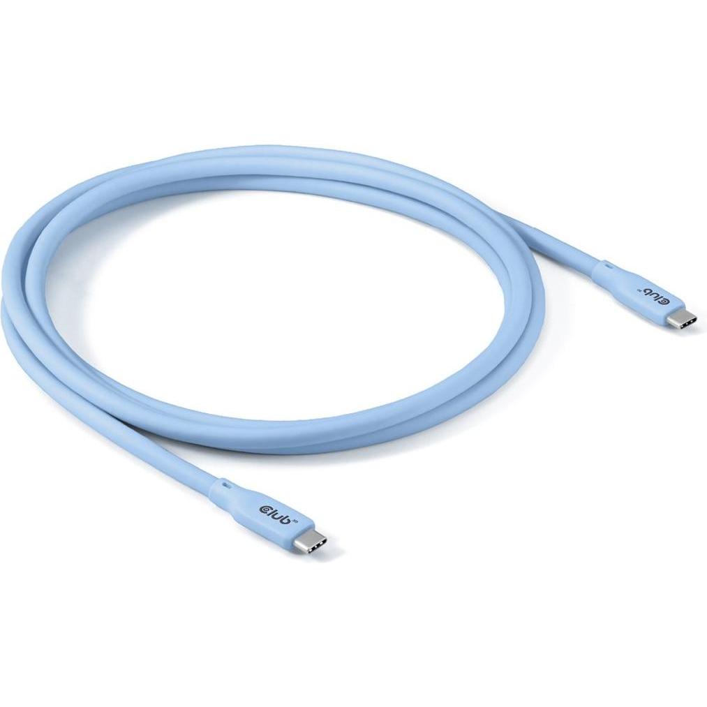 Thumbnail - Club 3D Club3D Lifestyle USB-C Kabel PD 240W,20Gbps 2m blau St/St retail (2 m, USB 4.0), USB Kabel