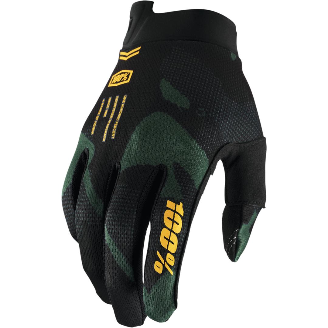 100%, Herren, Handschuhe, Unisex Handschuhe iTrack, Sentinel - Schwarz Grün, M, HU-GLO-0052, Schwarz, (M)