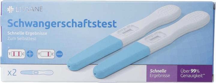Actual product image Livsane Schwangerschaftstest Schnelle Ergebnisse (2 x)