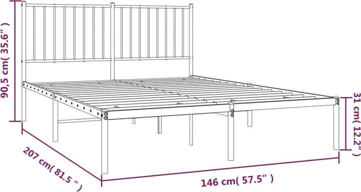 Image du produit vidaXL Bettgestell (140 x 200 cm)