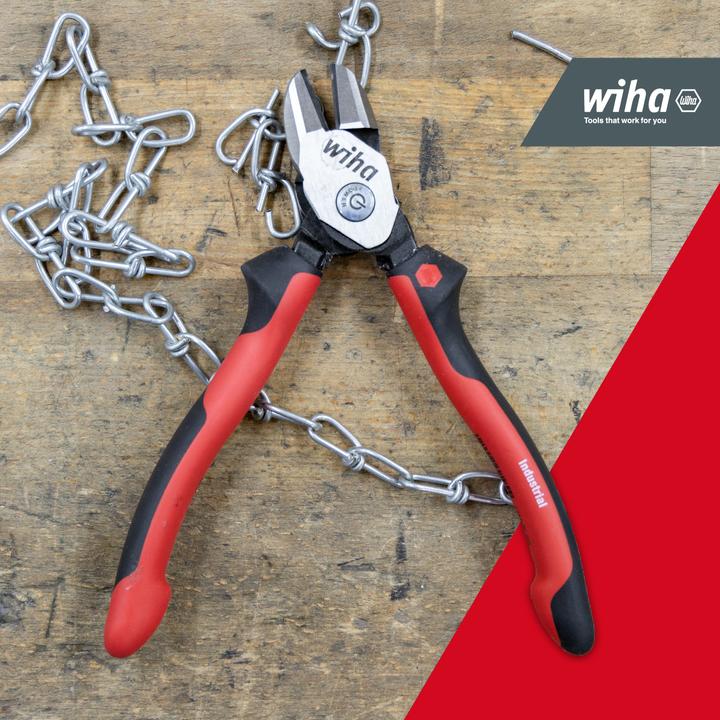 Image du produit Wiha BiCut Industrial- Cisaille latérale réversible à levier Heavy Duty Lever Diagonal Cutter. (200 mm)