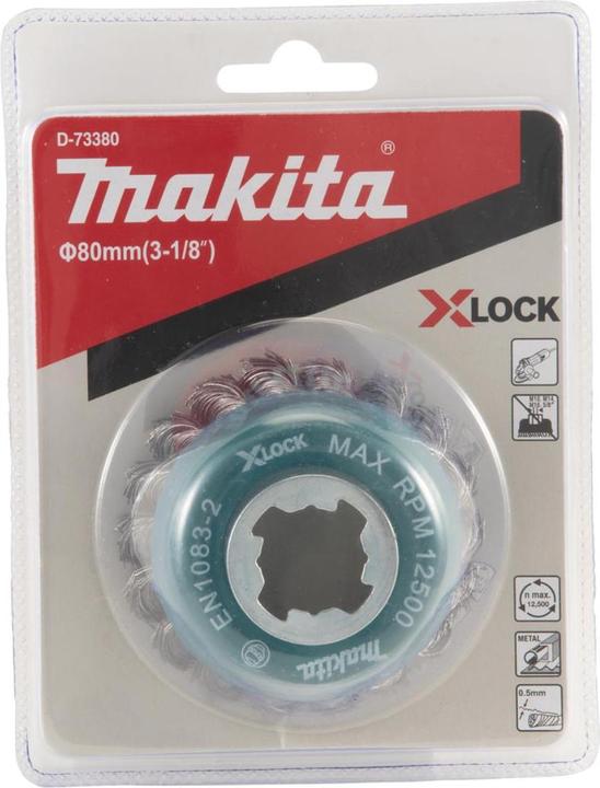 Actual product image Makita Brosse conique à fils en acier torsadé X-LOCK